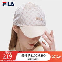 斐乐（FILA）官方棒球帽情侣款2023夏新款时尚休闲百搭遮阳帽鸭舌帽 熊棕色-LK XS