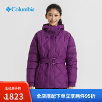 哥伦比亚（Columbia）户外秋冬女士时尚腰带连帽鸭绒保暖羽绒服WR0303 575 XS_(150/76A)