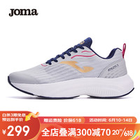 JOMA碳板竞速跑步鞋男女春秋轻便透气减震运动鞋马拉松跑鞋子男鞋女鞋 灰藏蓝 42/男