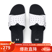 安德玛 UNDERARMOUR）春夏Ignite 7女子运动休闲拖鞋3026027 白色101 39