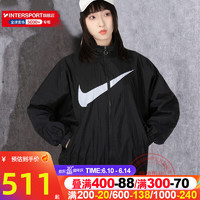 耐克（NIKE）女装 23夏季新款运动跑步健身训练休闲时尚防风梭织立领夹克外套 DX5865-010/大logo L(165/88A)