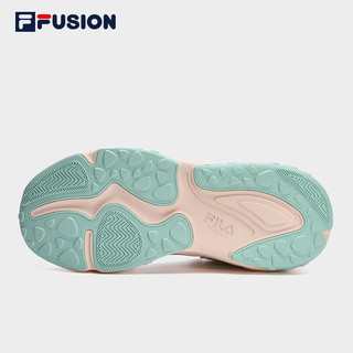 斐乐（FILA） FUSION潮牌FLASH女鞋跑步鞋2023夏季新款复古潮鞋运动鞋 海盐粉/薄纱绿-AA 36