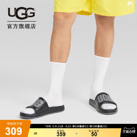 UGG 2023夏季男士凉鞋潮流时尚纯色大LOGO休闲舒适沙滩拖鞋1108042