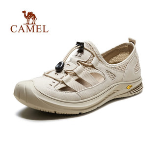 骆驼（CAMEL）凉鞋男 2022夏季新款男鞋透气网布柔韧青春休闲舒适工装鞋 沙色 39