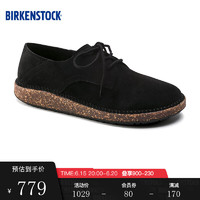 BIRKENSTOCK 勃肯 休闲鞋绒面进口跑步鞋男鞋女鞋运动鞋百搭Gary系列 女款黑色1013438 36