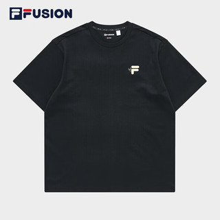 FILA 斐乐 FUSION斐乐潮牌短袖T恤情侣款2023夏季款时尚宽松简约上衣