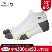 Footjoy高尔夫球袜Tech D.R.Y.男女士FJ透气舒适golf短款球袜袜子 18122-10262男士白色