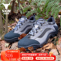 XGN小公牛登山鞋户外徒步鞋男头层真牛皮透气防水防滑耐磨德国工艺 攀登 灰黑 37