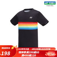 YONEX/尤尼克斯 115063BCR/215063BCR 2023SS训练系列 情侣款运动T恤yy 黑色(男款) M