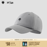 DESCENTE迪桑特 ELEMENT系列 男女同款 棒球帽 D3133ICP18 MG-花灰色 F