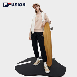 FILA FUSION 斐乐潮牌女子卫衣2023春季时尚休闲针织连帽上衣