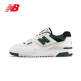 NEW BALANCE NB官方23新款男鞋女鞋BB550系列舒适百搭运动透气休闲鞋小白鞋 白色/绿色 BB550VTC 45(脚长29cm)