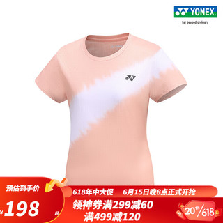 YONEX/尤尼克斯 115103TCR/215103TCR 2023SS训练系列 男女款运动T恤yy 淡橙色（女款） XO