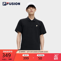 FILA FUSION斐乐潮牌男子短袖POLO衫2023夏SORONA纱线上衣