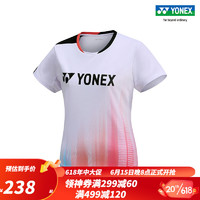 YONEX /尤尼克斯 110263BCR/210263BCR 比赛系列情侣款运动T恤yy 白色（女款） M