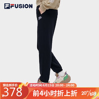 FILA FUSION斐乐潮牌女子针织长裤2023春休闲收口长裤