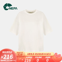 NEPA耐葩户外2023春夏女士GREEN MIND图案短袖T恤7J45377 米白 160/84A