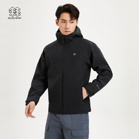 KOLON SPORT/可隆戈尔冲锋衣 男子户外防水防风透汽运动外套夹克 LHGJ3MN127-BL 黑 170/M