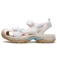 悍途(Humtto)户外春夏新款透气网面户外排水鞋防滑耐磨情侣款溯溪鞋 象牙白-浅粉-女 36