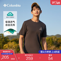 哥伦比亚（Columbia）户外23春夏新品情侣同款男女吸湿透气运动短袖T恤AE8827 010男女同款 L(180/100A)