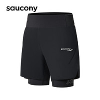 saucony 索康尼 23夏季新款专业训练跑步短裤男子带内衬DUO透气舒适