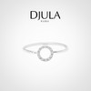 DJULA 茱蕊 几何系列 SDR2583-A 女士圆形18K白金钻石戒指 54mm