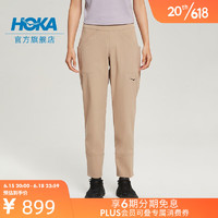 HOKA ONE ONE女士梭织徒步裤Transport Pant轻量舒适 沙色 M