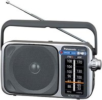 Panasonic 松下 便携式 AM / FM 收音机，电池供电模拟收音机