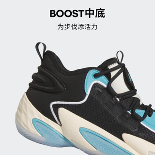 adidas阿迪达斯BYW Select男女超轻减震防滑团队专业boost篮球鞋 黑色/蓝色/米白色 42.5(265mm)