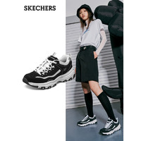 SKECHERS 斯凯奇 男女同款厚底熊猫鞋老爹鞋运动鞋88888250 黑色/白色/BKW 37