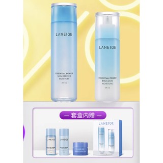 LANEIGE 兰芝 水库凝肌水乳套装 滋润型 （水200ml+乳120ml+赠 精华露5ml+霜10ml+面膜15ml）