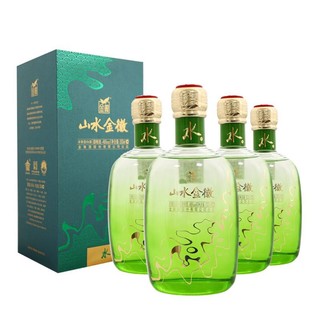 金徽 酒 浓香型白酒 46度山水金徽·水 整箱 500ml*4瓶（内含2手提袋）