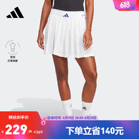 adidas阿迪达斯官方女装春季新款速干网球运动A字短裙HZ4306 白 A/M