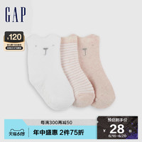 Gap 盖璞 新生婴儿春季款可爱短筒袜三双装731129 儿童装针织袜子