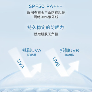 ISDIN 怡思丁 沁融水感儿童防晒霜隔离50ml SPF50进口高倍户外防晒护肤补水保湿