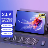 维辰思 2.5K便携显示器QLED 4K触摸144Hz笔记本副屏Ps5高刷Switch拓展电脑显示器 16英寸2.5K 100%P3 触摸 aq16t