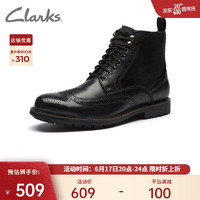 Clarks 其乐 男士8孔马丁靴 261628027 黑色 40