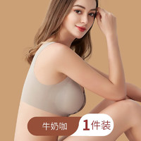 婧麒（JOYNCLEON）孕妇哺乳文胸夏季薄款无钢托前开扣喂奶专用怀孕期文胸 牛奶咖 M