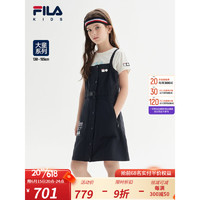 FILA X STAPLE斐乐童装儿童裙子2023新款女童背带裙 传奇蓝-NV 140