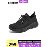 SKECHERS 斯凯奇 减震厚底懒人鞋118100 全黑色/BBK 39.5