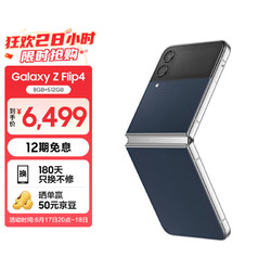 SAMSUNG 三星 Galaxy Z Flip4  8GB+512GB 5G折叠屏手机  银色蓝 缤色定制版