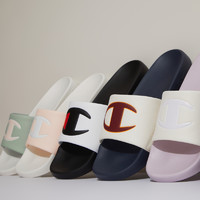 Champion 冠军SlideC拖鞋2023春季新款时尚一字拖沙滩鞋平跟男女