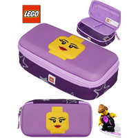 LEGO乐高儿童笔盒3D立体笔袋多功能铅笔盒幻影忍者学生文具盒20027 粉紫色