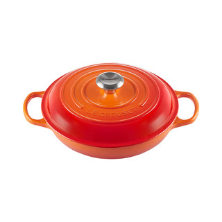 LE CREUSET 酷彩 法国酷彩Le Creuset30cm纯铸铁双耳珐琅汤锅炖汤锅海鲜锅