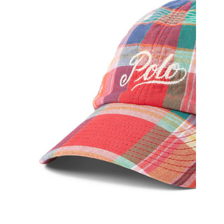 Polo Ralph Lauren 拉夫劳伦男女同款 23年早春徽标刺绣格纹棒球帽RL52358 999-多色 ONE