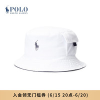Polo Ralph Lauren 拉夫劳伦男女同款 23年早秋运动渔夫帽RL52579 100-白色 L/XL