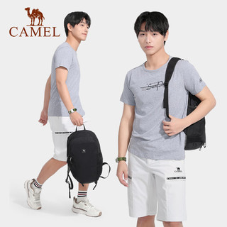 CAMEL 骆驼 户外背包小巧轻便大容量旅行书包运动休闲徒步学生运动双肩包 133DB05003，黑色 轻便背负