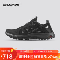 萨洛蒙（Salomon）男款 户外运动休闲舒适日常透气轻便溯溪凉鞋 TECHAMPHIBIAN 5 黑色 471151 UK10.5 (45 1/3)