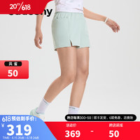 Saucony索康尼运动短裤女裤23夏季新款跑步短裤梭织运动裤透气短裤子 暗夜绿-3 S（160/68A）