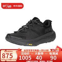 HOKA ONE ONE 男轻便舒适户外休闲鞋缓震耐磨徒步鞋M TRANSPORT BBLC-黑色/黑色 7.5